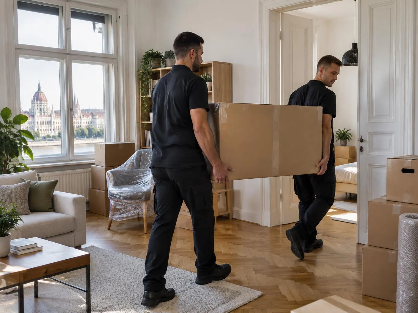 Lakásköltöztetést végző szakemberek Budapesten